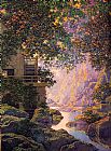 Maxfield Parrish The old Glen Mill painting
